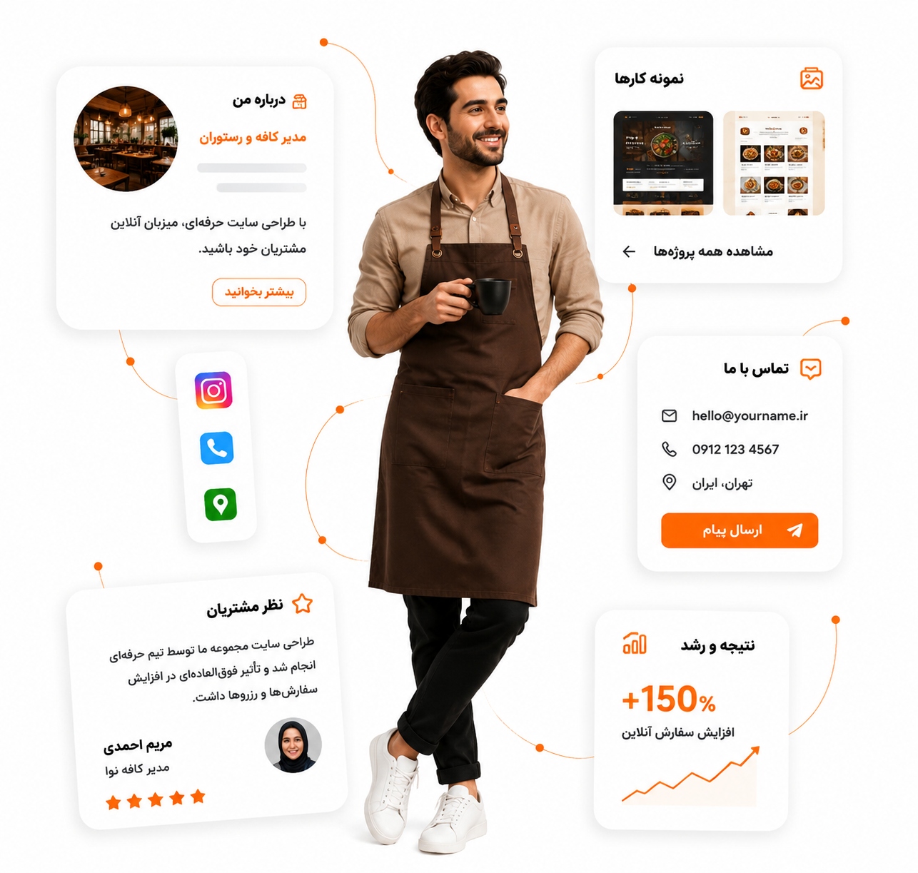طراحی سایت کافه و رستوران